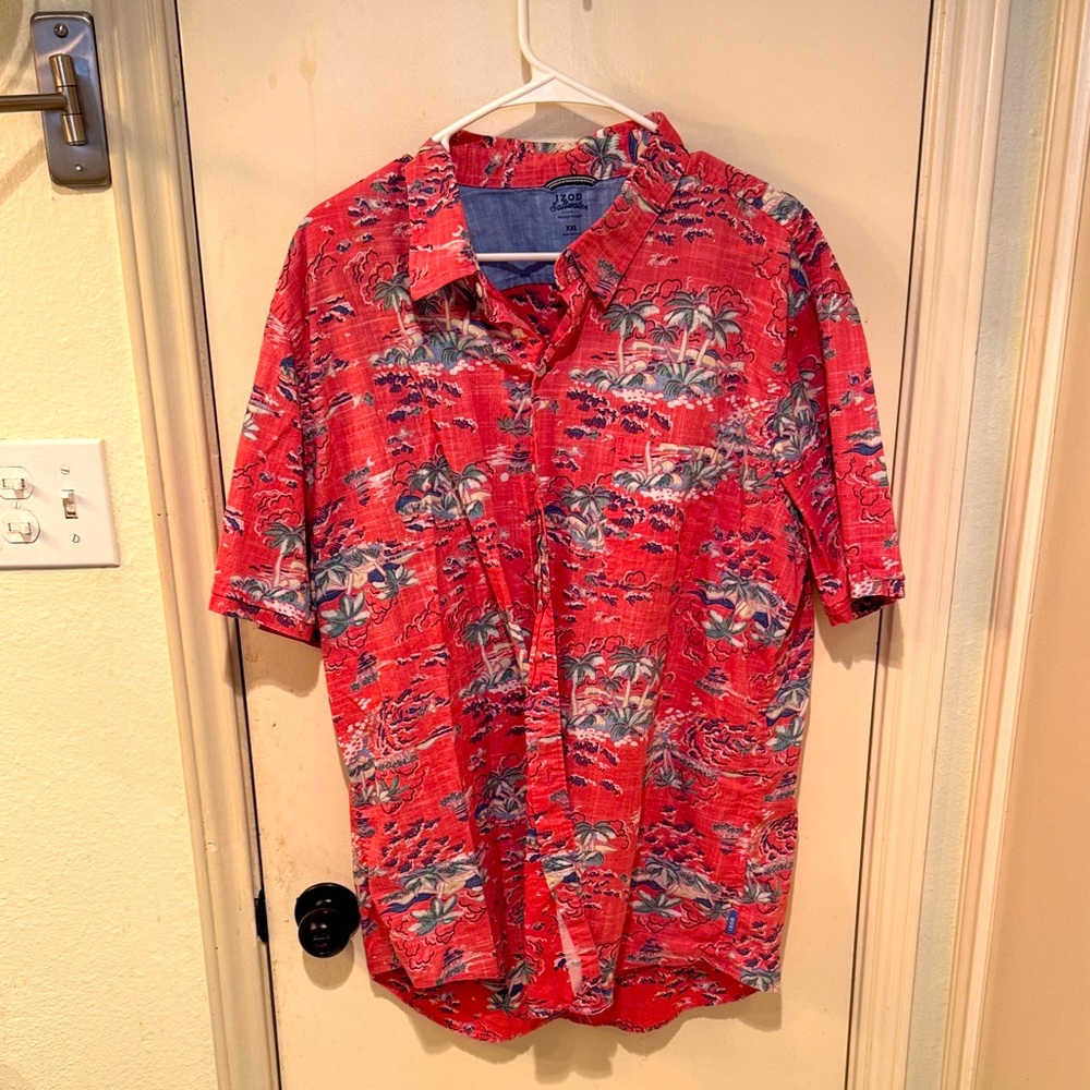 Izod Red Tropical Men's Casual Shirt